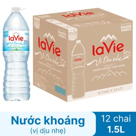 Thùng nước LaVie 1.5L Vị Dịu Nhẹ